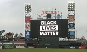 A Black Lives Matter scoreboard