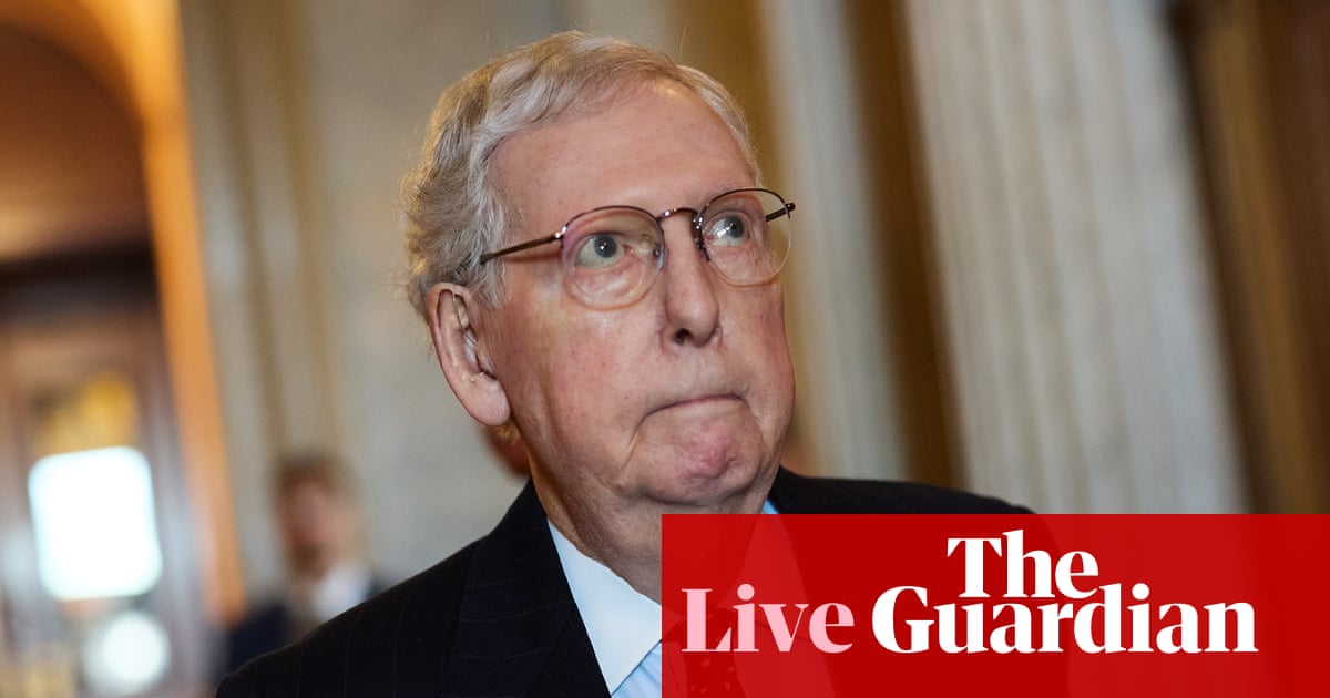 Kentucky governor requests update on McConnell’s health amid questions around his condition in hospital – live