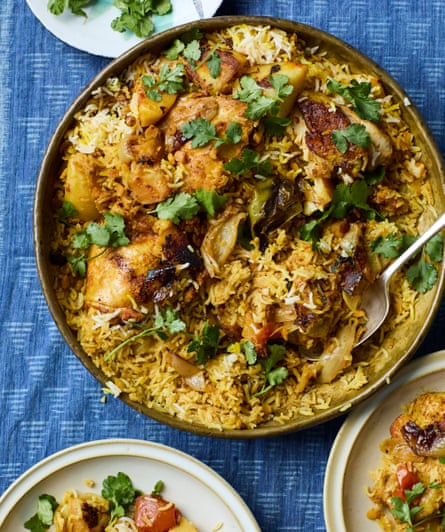 Noor Murad’s Fega’ata, or bottom-of-the-pot chicken and rice.