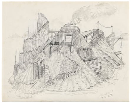 A sketch for Island Project, 1970.