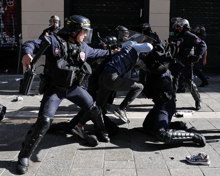 Image accompanying the story: France’s culture of violent policing means the battle for its streets is far from over