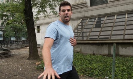 Billy McFarland leaving federal court in New York.