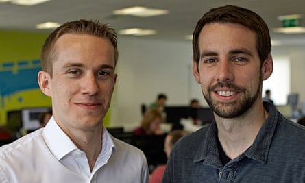 Company co-founders Jon Reynolds (left) and Ben Medlock, who are said to have made £25m each from selling SwiftKey.