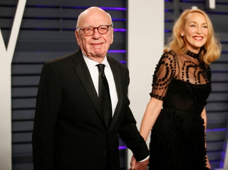 Rupert Murdoch and his then wife Jerry Hall in 2019.