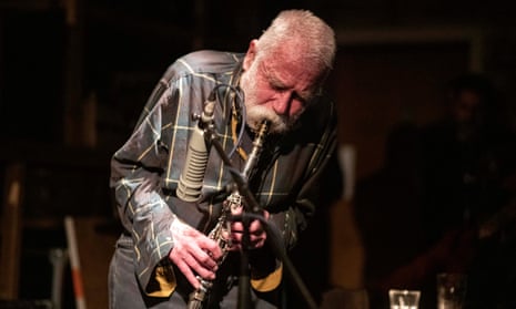 Peter Brötzmann performing at Cafe Oto, London, in February 2023