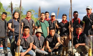 Members of Sinangoe’s guardia indigena established last year to protect their territory from miners and others. 