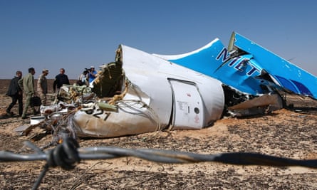 Wreckage from the Metrojet Airbus in Sinai