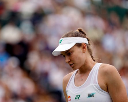 Elena Rybakina reacts during their third round defeat by Denmark’s Clara Tauson