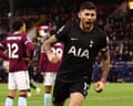 Cristian Romero after scoring for Tottenham against Burnley.