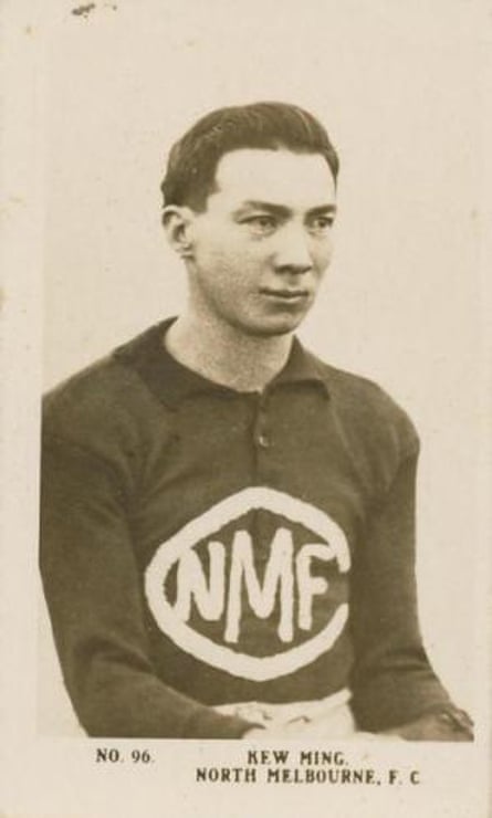 Les Kew Ming “The Fighting Footballer”. Ming was one of the early Australian Rules players who were Chinese. 