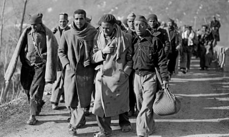 Republican fighters arriving in France in 1939 after fleeing Spain where the nationalists troops of General Franco won the civil war. 