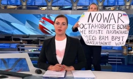 Marina Ovsyannikova interrupted a live news broadcast in March 2022.