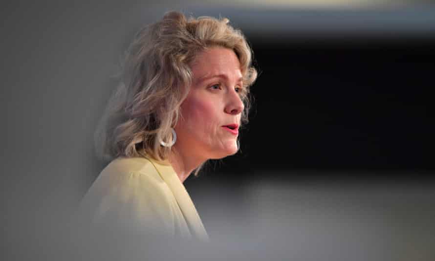 Clare O’Neil at the National Press Club in Canberra, November 25, 2020. 