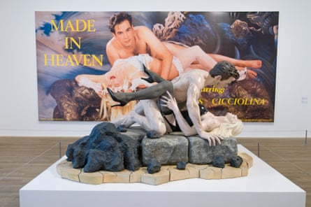 Jeff Koons’s Dirty - Jeff on Top (1991) with Made in Heaven (1989) behind it.