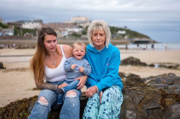 Disc manager Monique Collins, right, with Harriet and her son Noah.