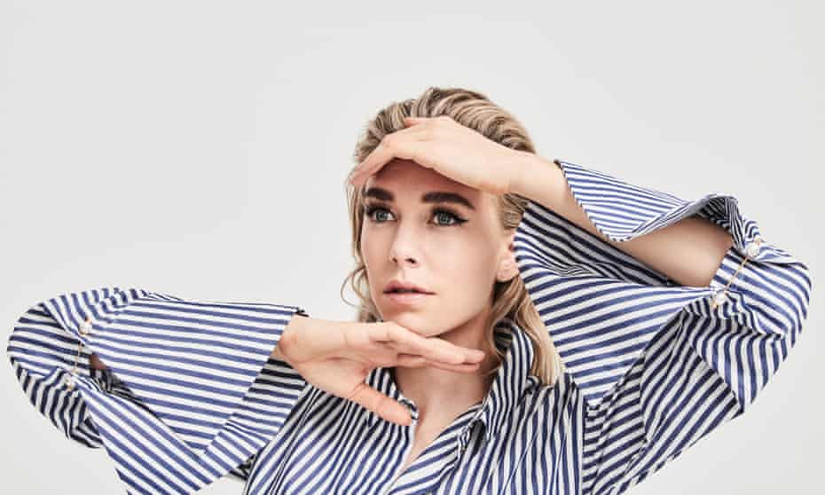 Watch this face: Vanessa Kirby wears shirt by Mother of Pearl.