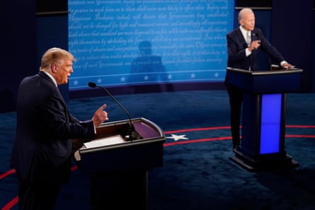 Donald Trump and Joe Biden square off in Cleveland, Ohio, in 2020.