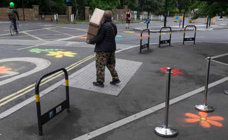 Dulwich Village brought in plant boxes to keep pedestrians safe