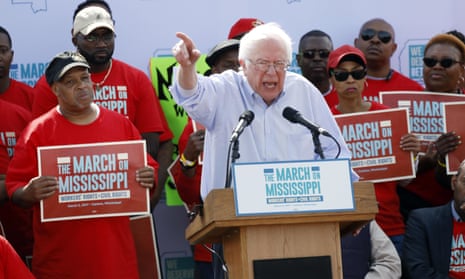 Bernie Sanders lent his support to the ‘March on Mississippi’ on behalf of unionization.
