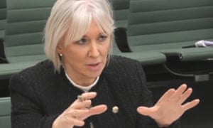 Nadine Dorries speaking at the DCMS select committee