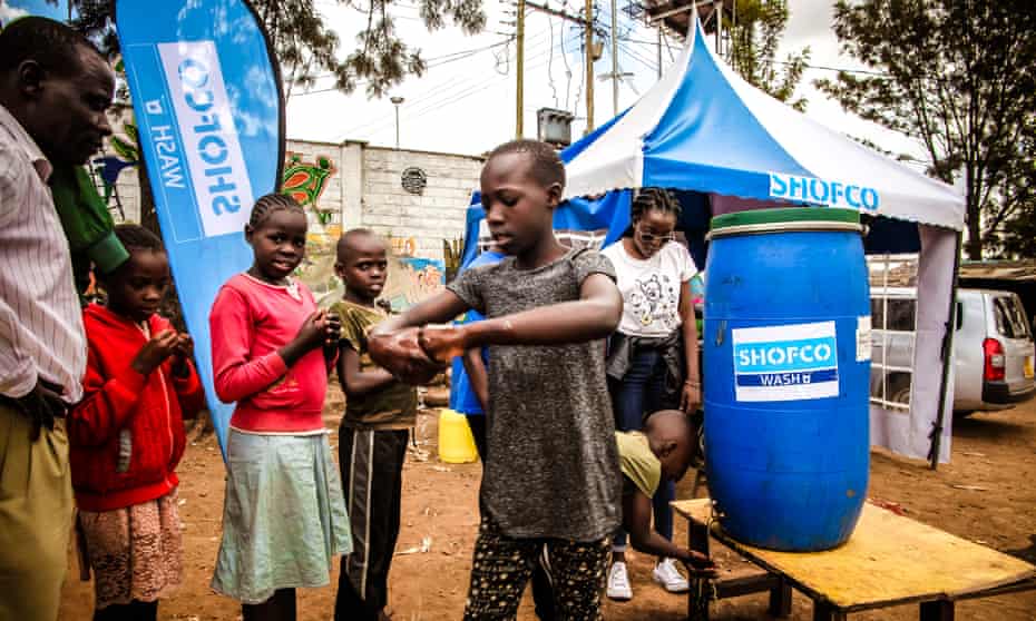A community handwashing station in Kibera