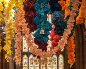 Rotherham, UK ‘Saroj Patel’s Flowers of the Earth installation transformed Rotherham Minster into a vibrant garden, where each flower contributes to the flourishing of a unified, colourful and harmonious space. It was part of the WOW (Women of the World) Rotherham Festival 2025.’