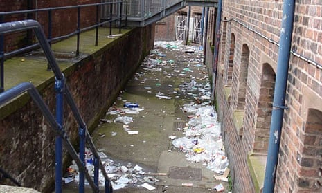Piles of rubbish at HMP Liverpool.