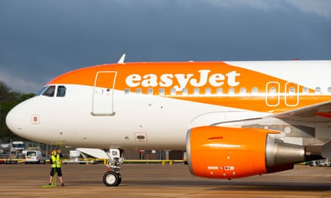 An easyJet plane at Gatwick airport