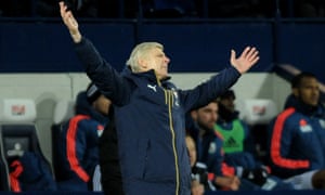 Arsène Wenger vents his frustration during Arsenal’s 2-1 defeat at West Brom.