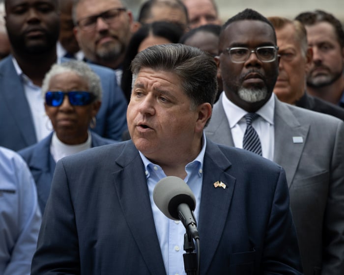 Illinois governor hits back at Trump in Chicago national guard feud: ‘not in good shape’