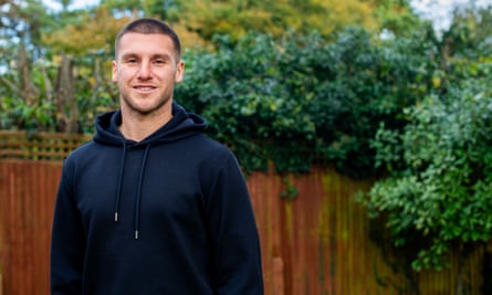 Sam Johnstone in his garden at home.
