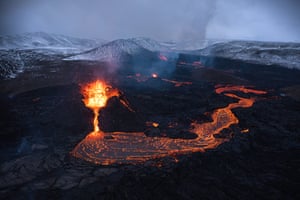 Fagradalsfjall volcanic eruption in Iceland in 2021