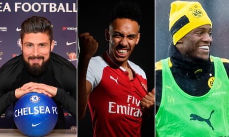 Pierre-Emerick Aubameyang’s move to Arsenal opened the door for Olivier Giroud to cross the capital to Chelsea and Michy Batshuayi to be loaned to Dortmund.