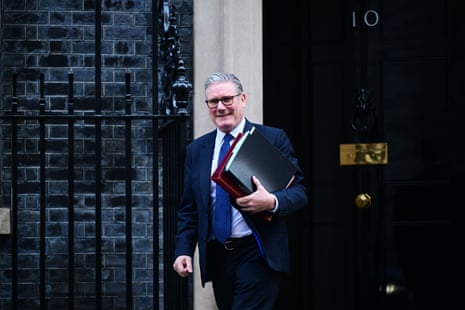 Keir Starmer leaving No 10 ahead of PMQs.