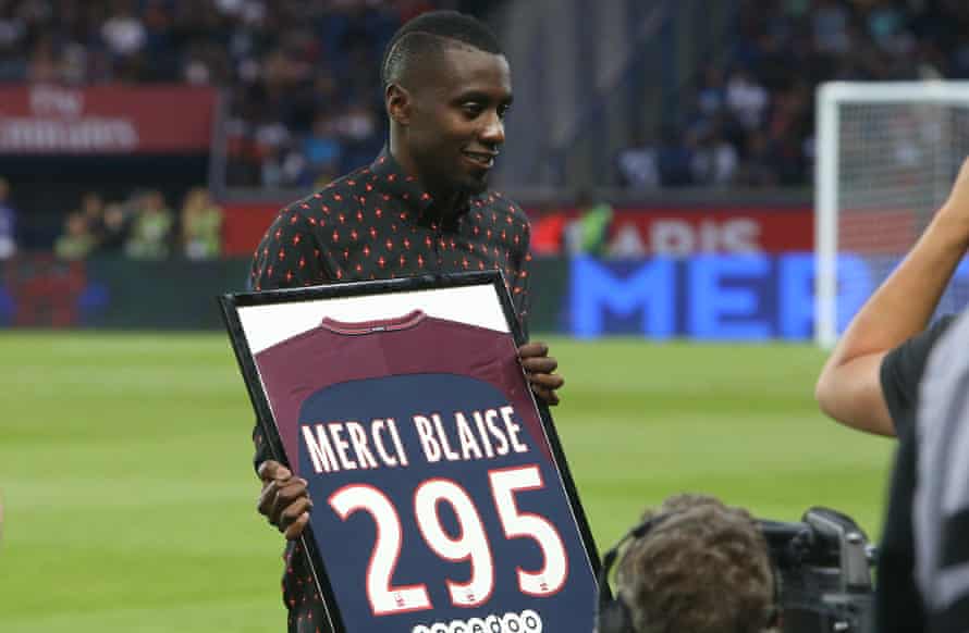 Blaise Matuidi is honoured after his six years at Paris-St Germain.