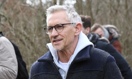  Gary Lineker leaving his house on 13 March. 