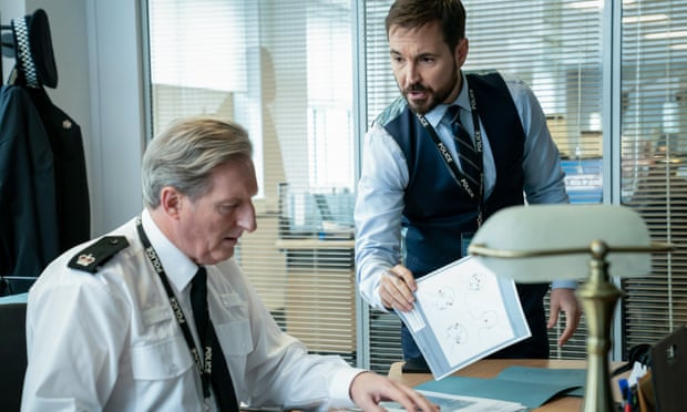 Martin Compston with Adrian Dunbar in the new series of Line of Duty.