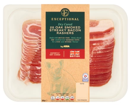 Exceptional by Asda, dry cured oak smoked streaky bacon