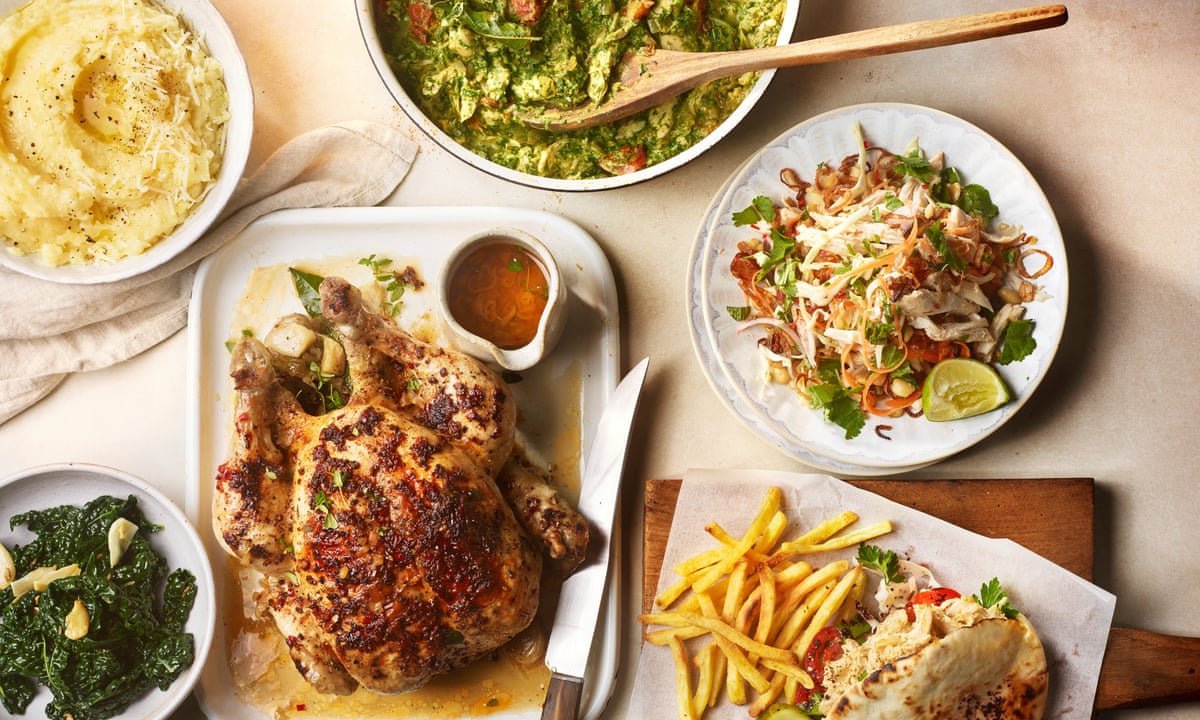 Baked Chicken And Potatoes Whole Chicken One Pot Roast Dinner