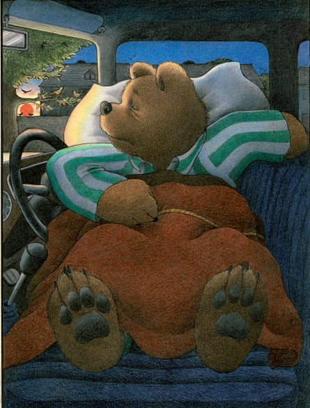 An illustration by Jill Murphy from Peace at Last (1980), featuring the Bear family.