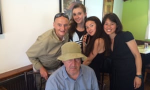 Stephen Mayers, front, a month before he died, with brother Andrew, niece Lola, daughter Sienna and wife Yasmin.