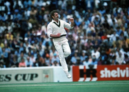 Dennis Lillee during the 1975 Ashes