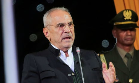 Nobel laureate Jose Ramos Horta, the new-elected President of East Timor, delivers his speech after taking his oath during the swearing ceremony in Dili, East Timor, May 20, 2022. 