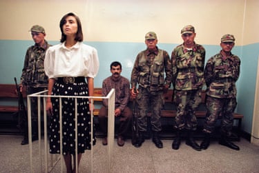 The Struggle of the KurdsA Kurdish woman stands trial accused of being a member of the Kurdistan Workers Party, or PKK, in Diyarbakir, Turkey, September 16, 1991.