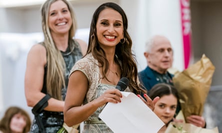 Rashmi Becker smiles as she hosts the Dance Westminster competition.