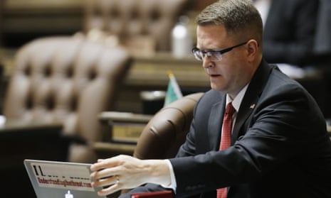 Republican Washington state politician Matt Shea made videos in support of a group offering training to young men in ‘biblical warfare’.