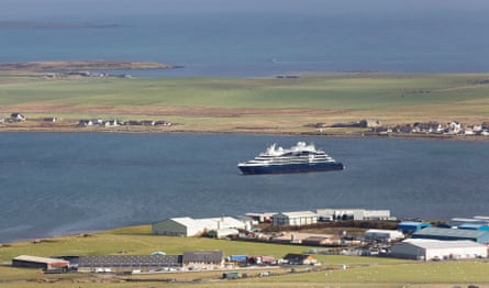 A cruise liner Bay of Kirkwall.