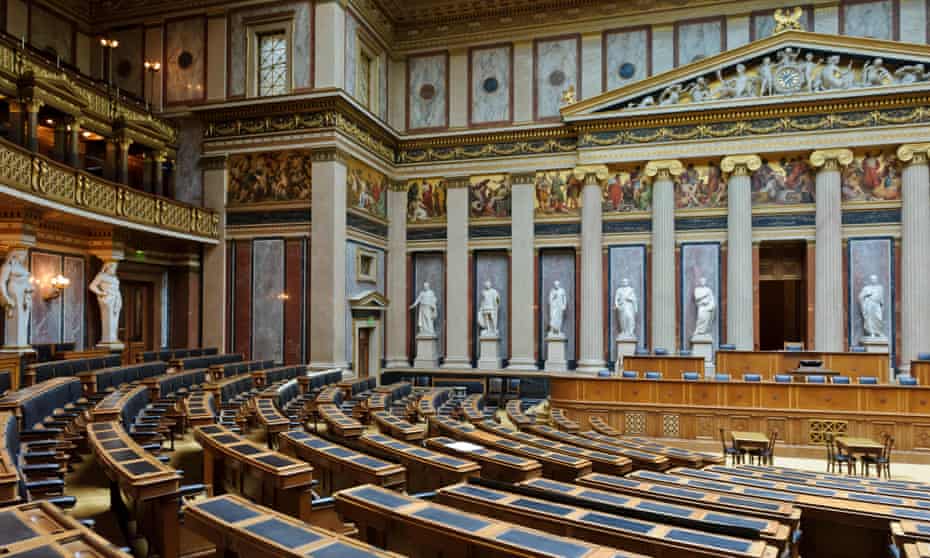 The Federal Assembly Chamber at the Austrian Parliament building, Vienna