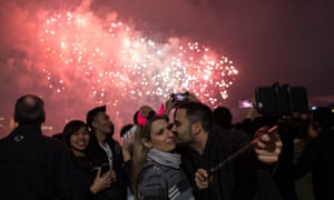 New Year's Eve celebration in Hong Kong