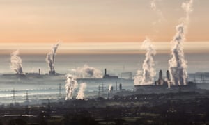 The industrial landscape across the Dee estuary.